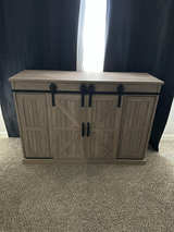Better Homes & Gardens Modern Farmhouse Sliding Barn Door Cabinet - Image 1