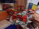Christmas Pillar Candle Holder Centerpiece - Image 2
