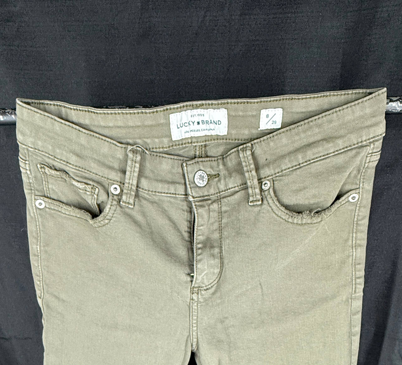 Lucky Brand Olive Green Skinny Jeans