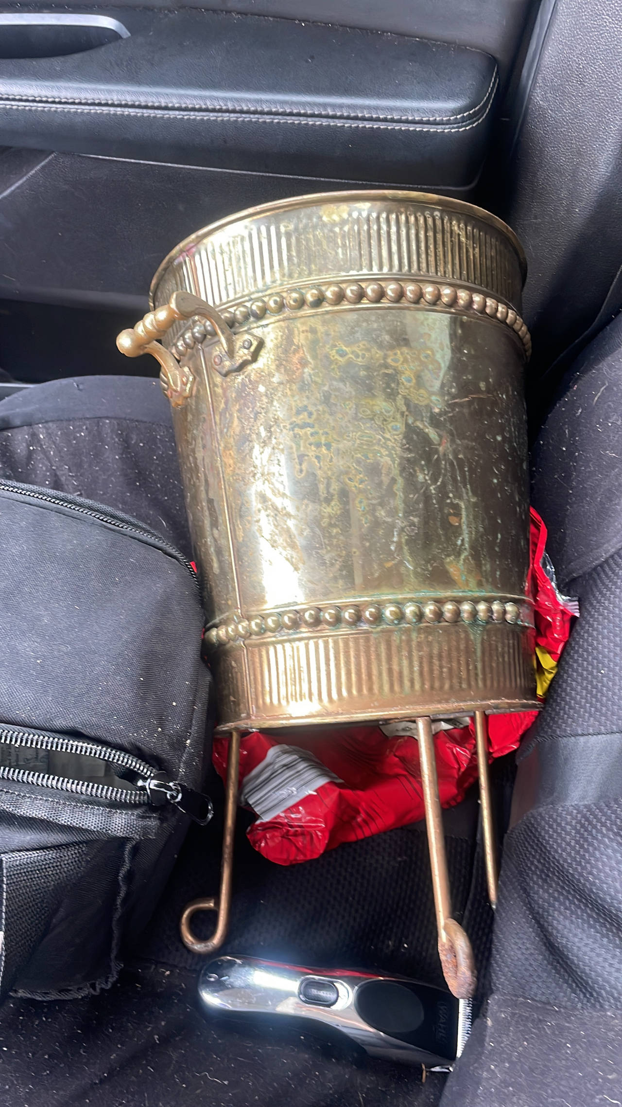 Antique Brass Coal Scuttle Bucket