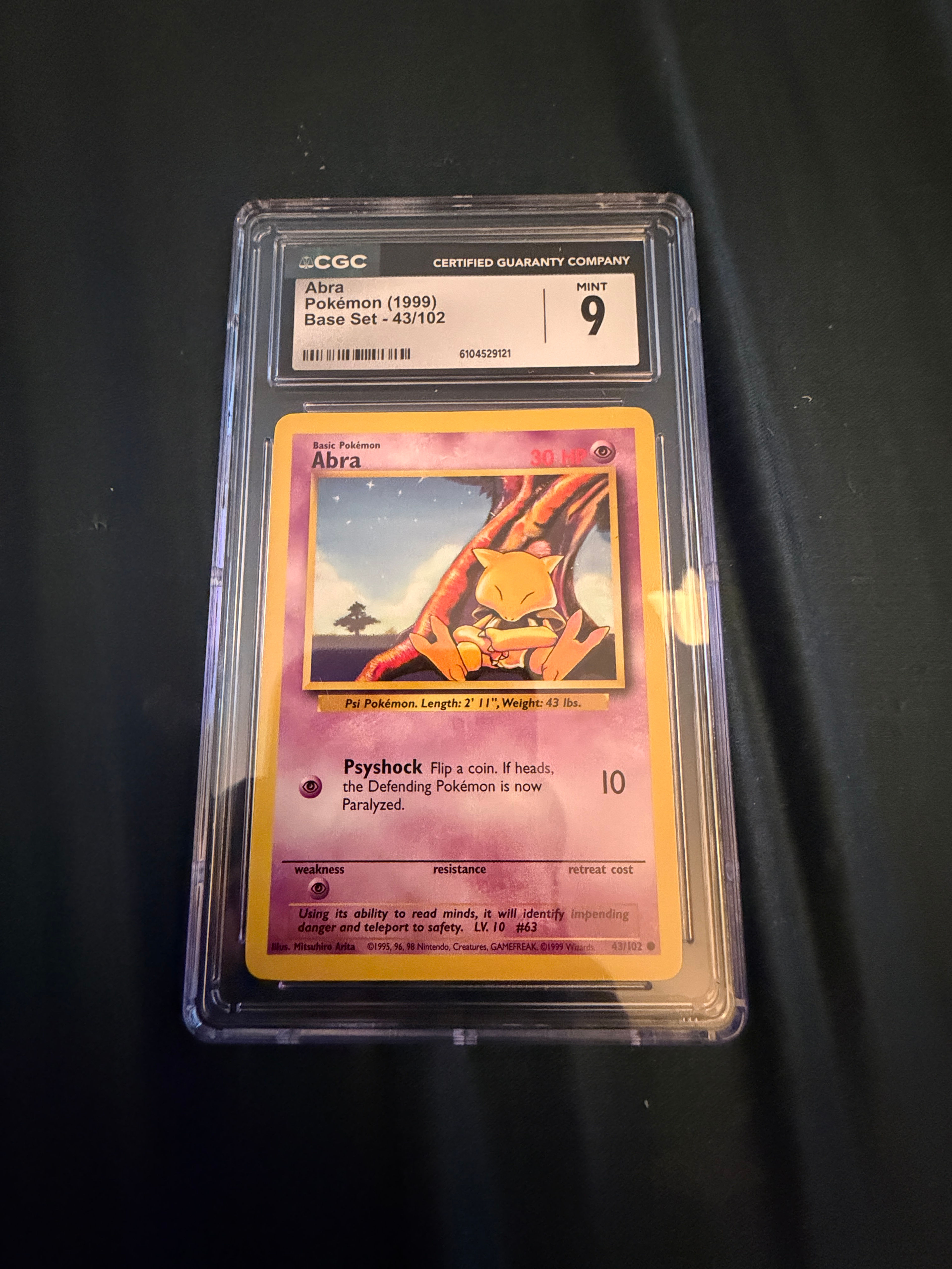 Abra Pokémon (1999) Base Set - 43/102 CGC 9