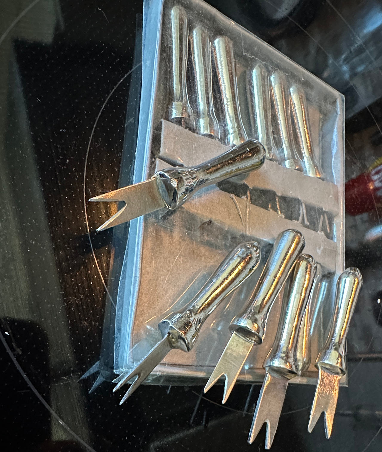 Vintage Chrome Corn on the Cob Holders Set