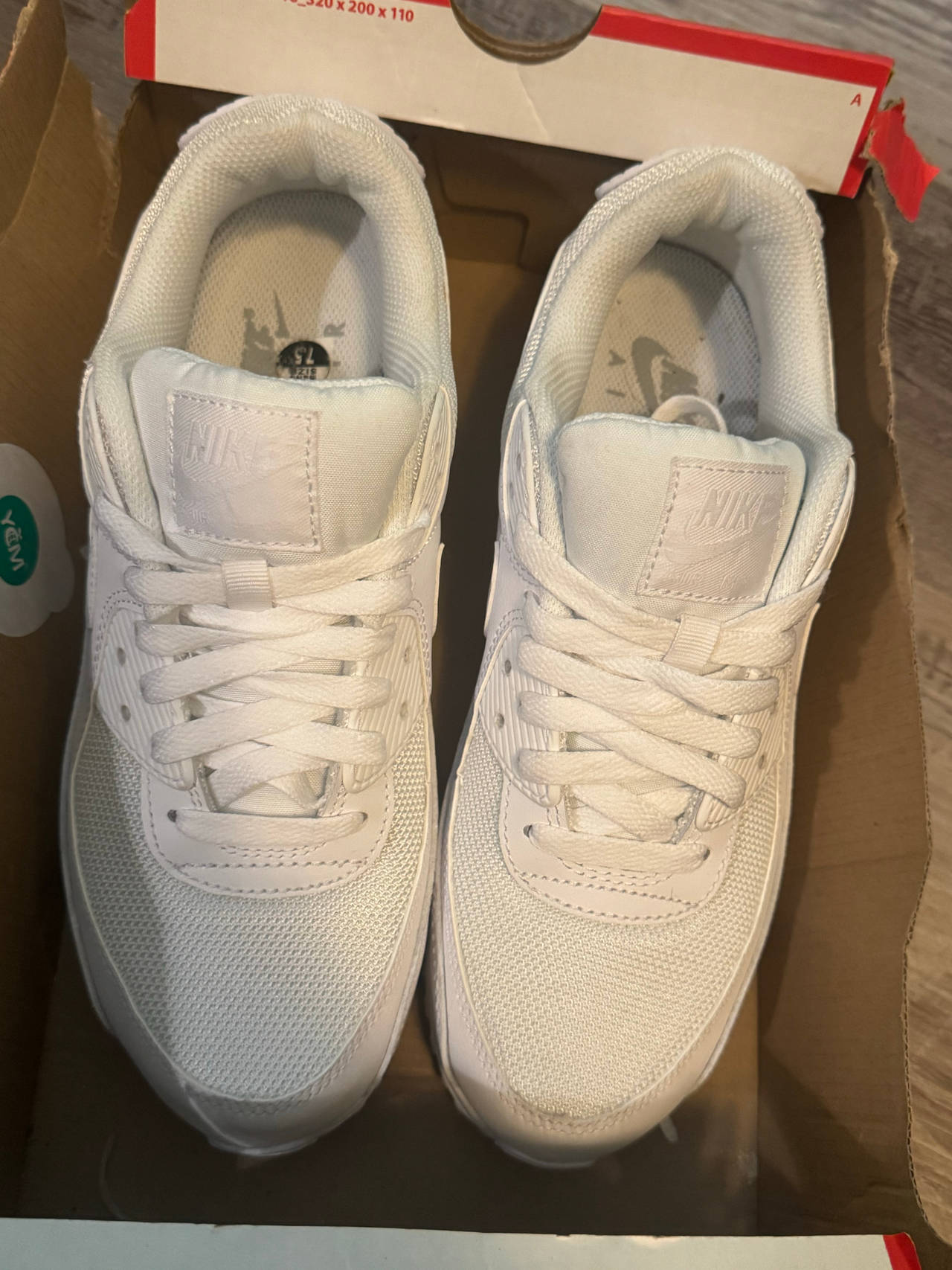 Nike Air Max 90 Triple White Mens 7.5