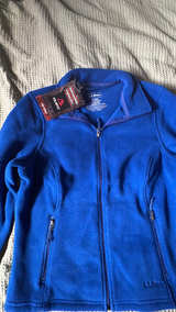  Women L.L.Bean Men's Trail Model Fleece Jacket Size M Blue Color - Image 2
