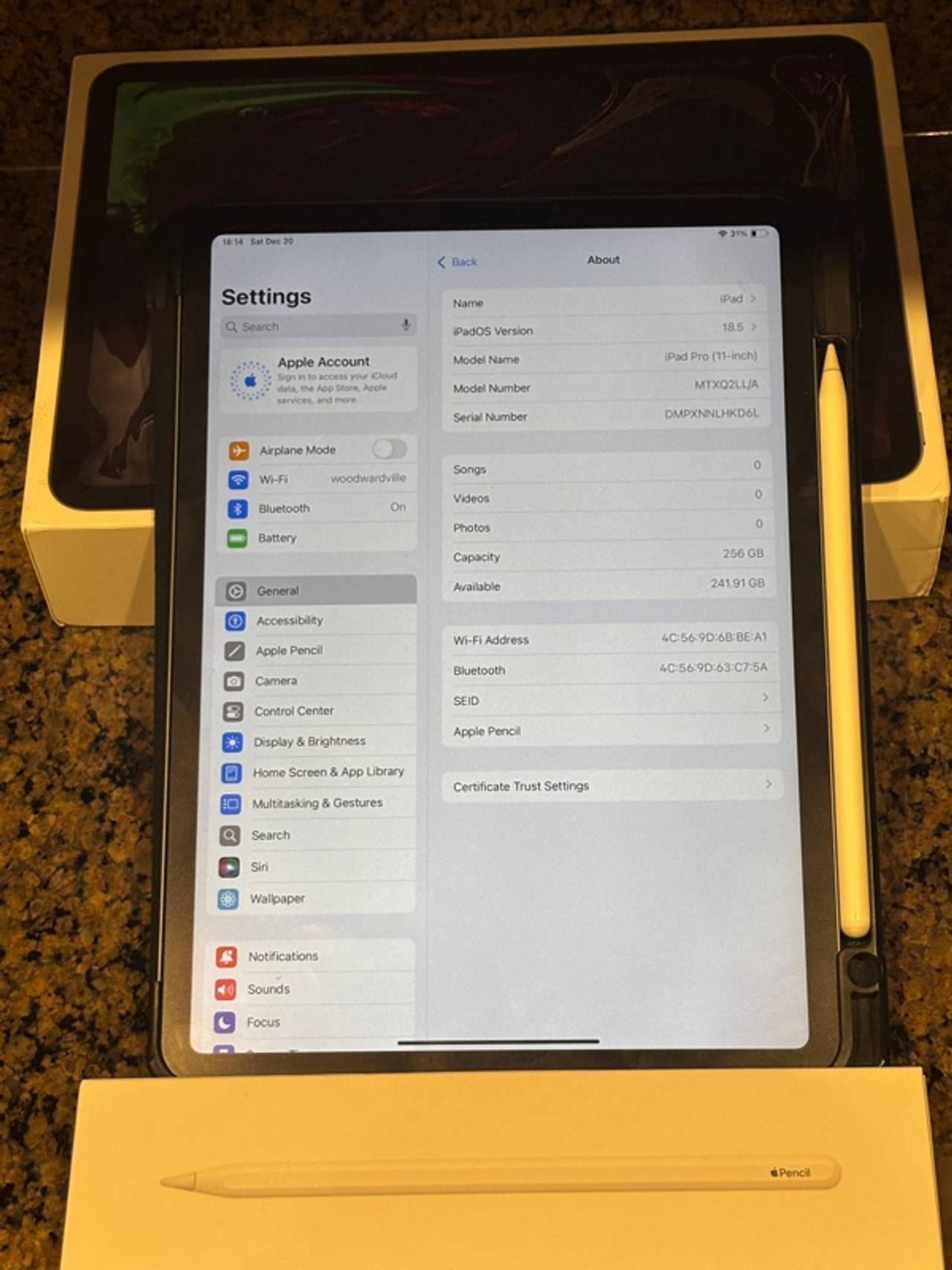 Apple iPad Pro 11-inch (1st Generation, 256GB, Space Gray) with Apple Pencil