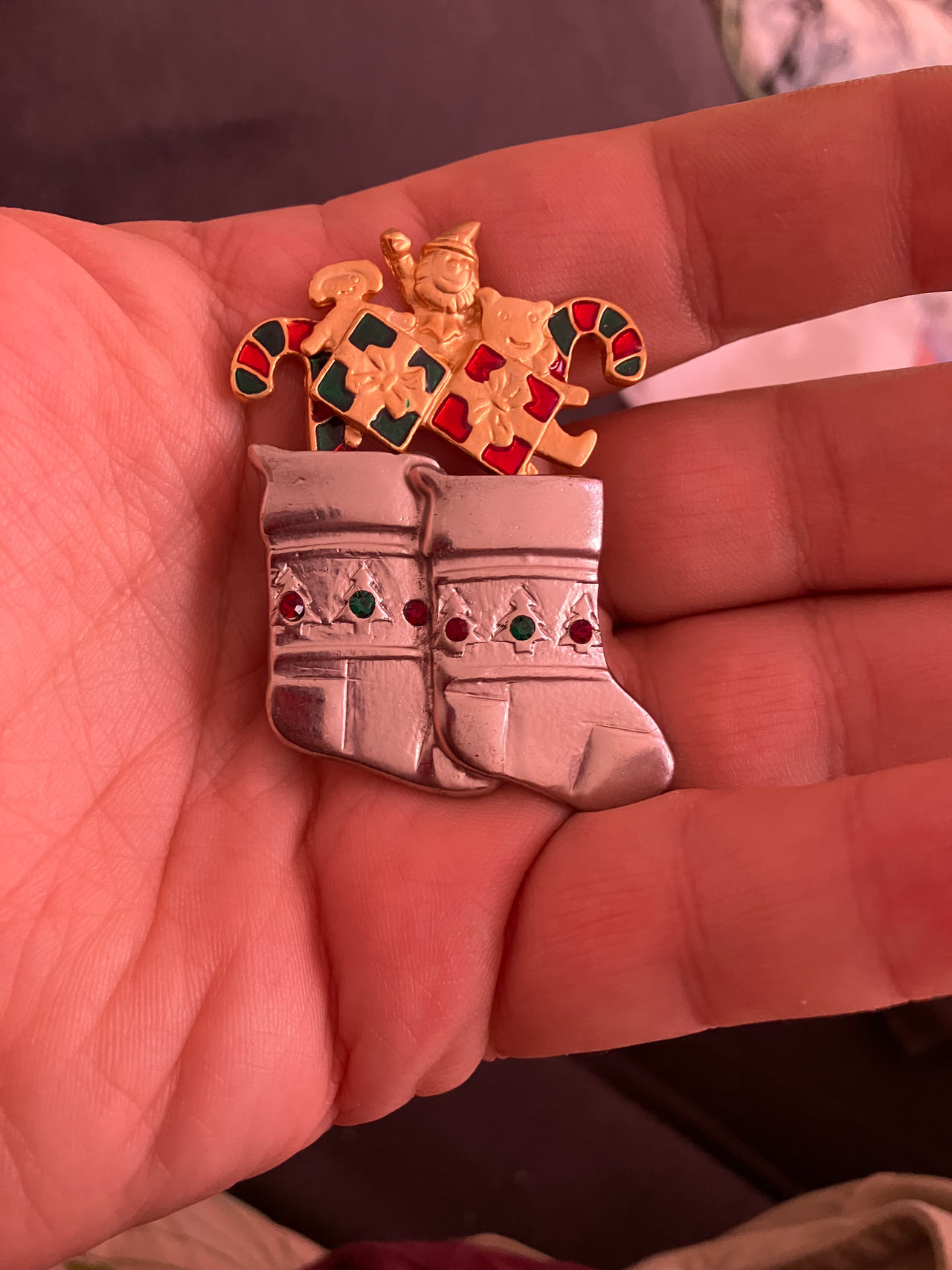 Christmas Stocking Brooch