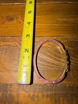 Gucci Vintage 24KT Gold Plated Snakeskin Bangle - Image 5