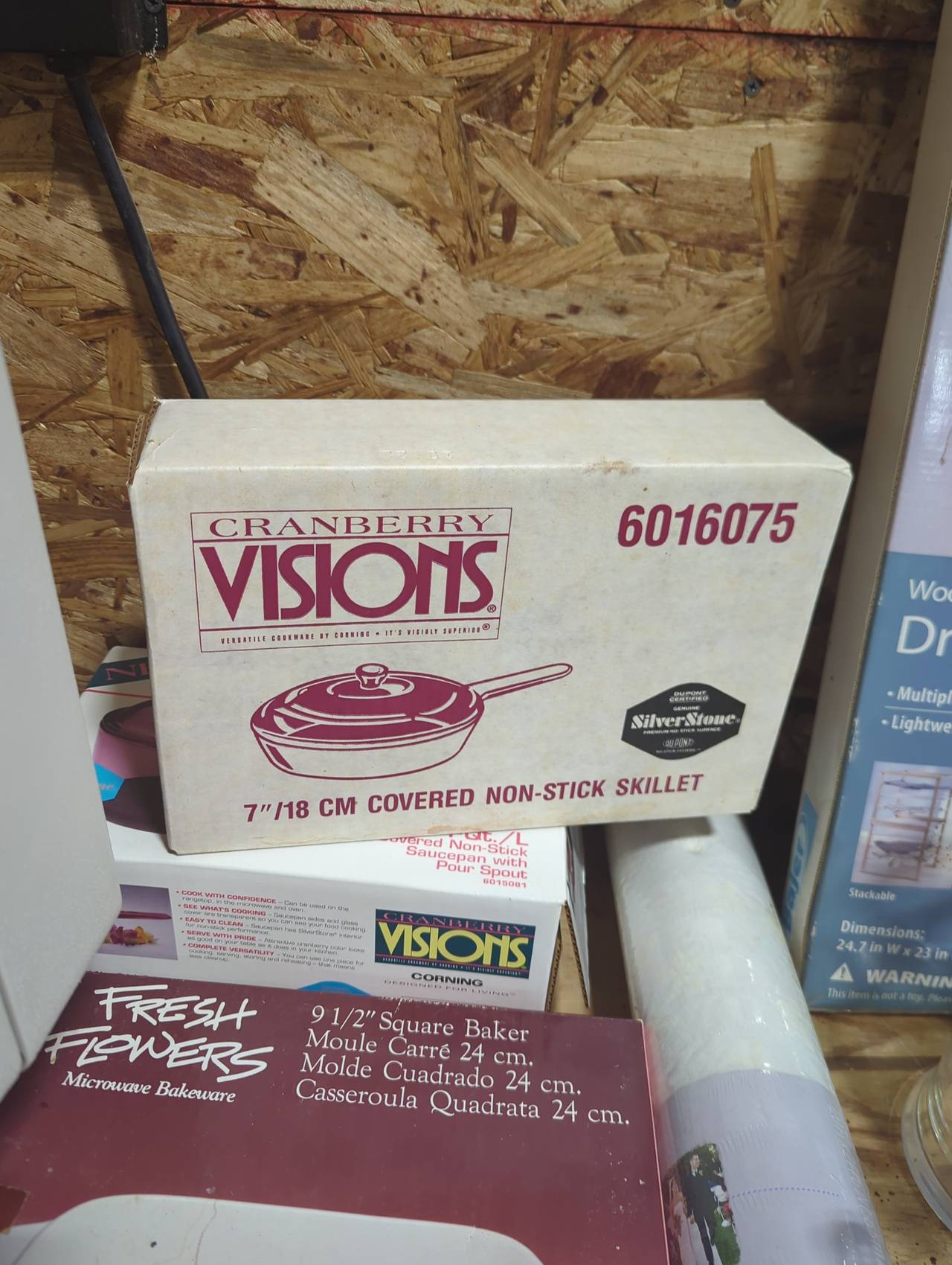 Corning Visions Cranberry 7" Covered Non-Stick Skillet
