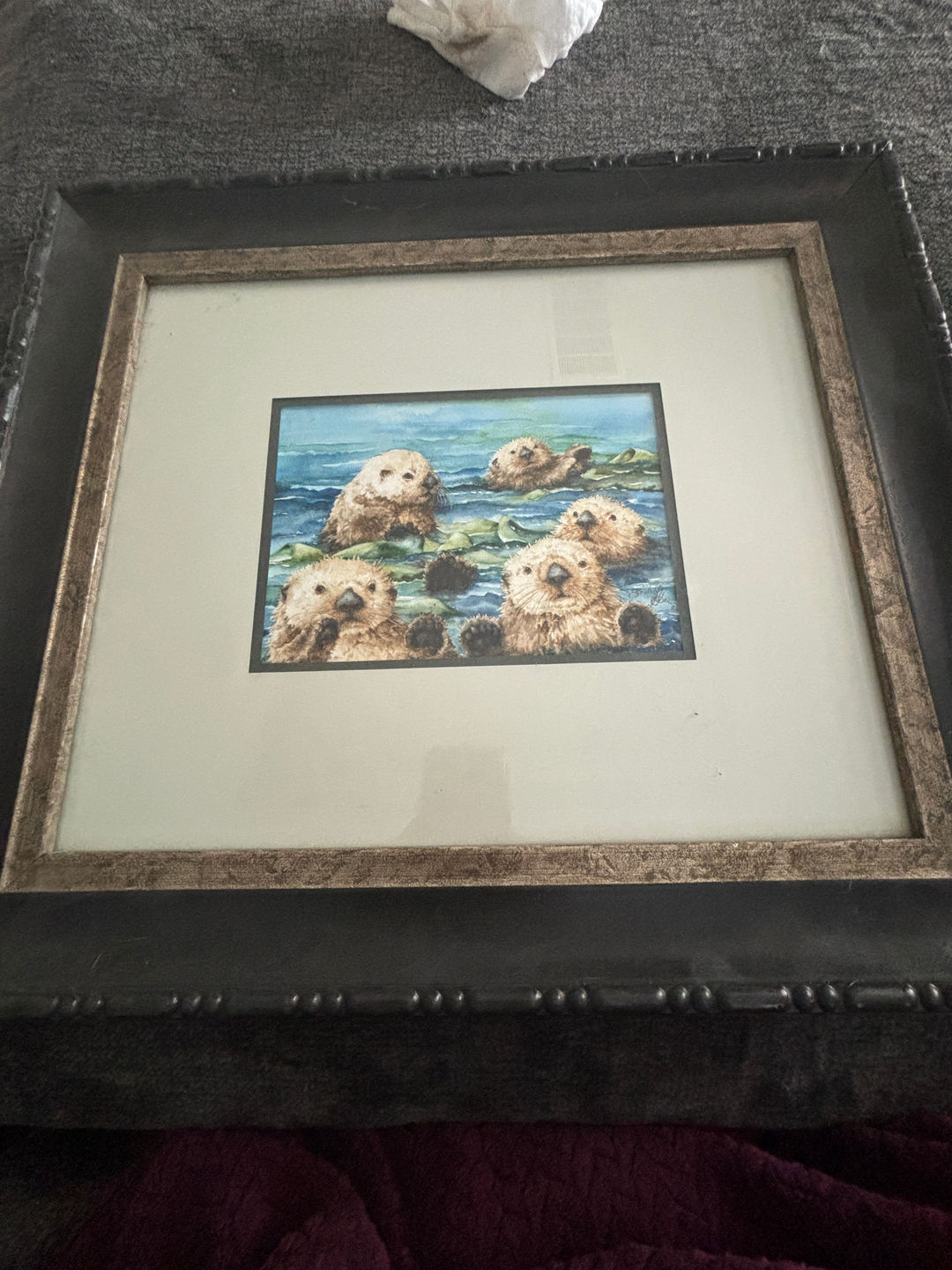 Framed Otter Art Print