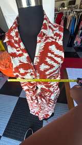 Rachel Zoe Red and White Floral Top and pants set - Image 3