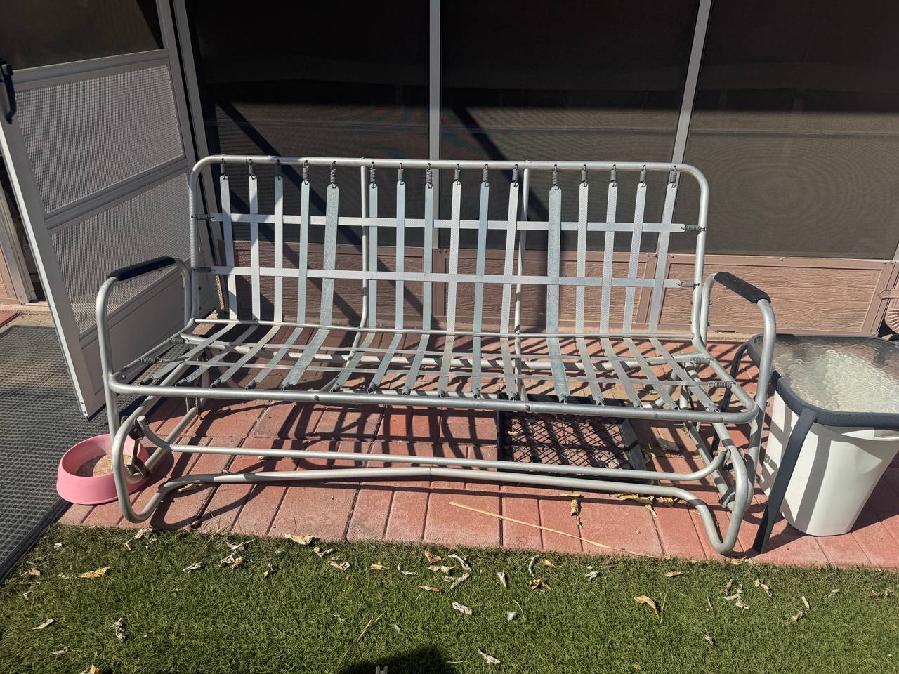 Metal Patio Glider Bench