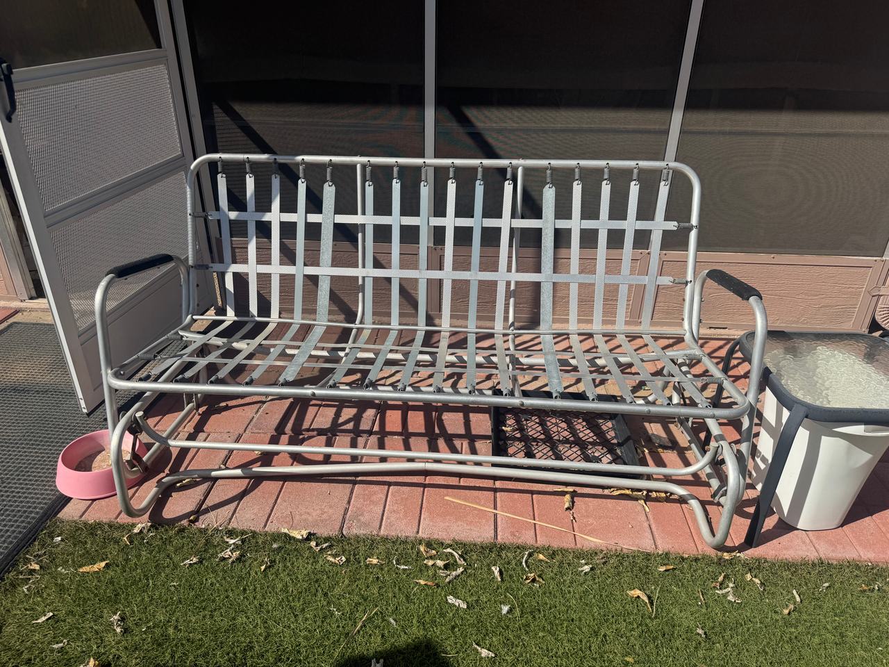 Metal Patio Glider Bench