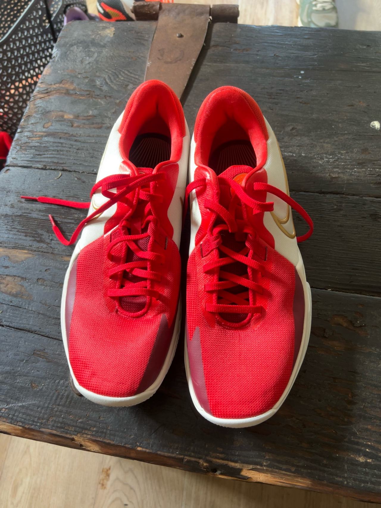 Nike Precision 6 Phantom Metallic Gold/Red