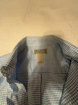 Duluth Trading Men's Wrinkle-Free Dress Shirt Blue/White Check Plaid - Image 1