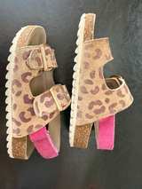 Mini Boden Pink Leopard Print Sandals Size 27 - Image 7