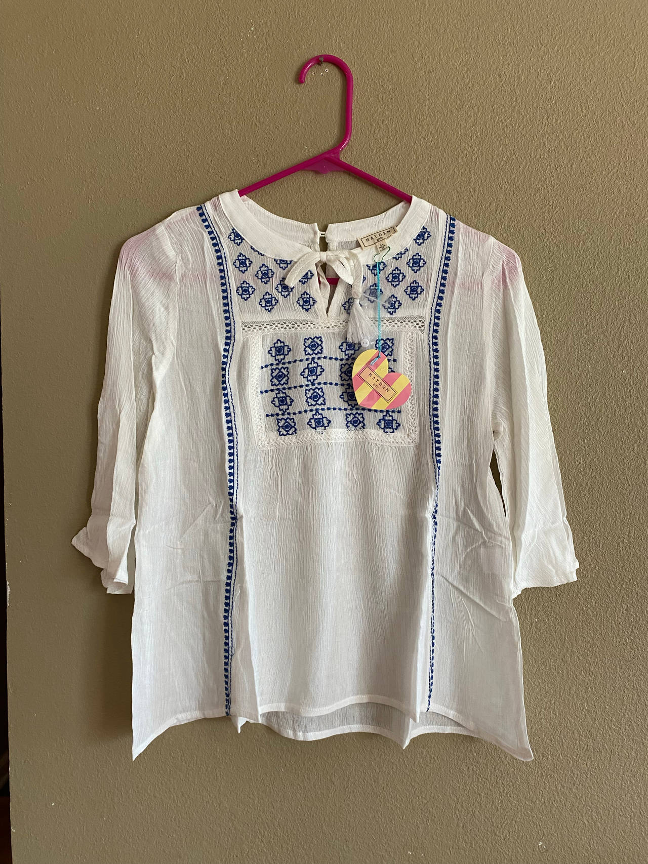 Hayden Girls Embroidered Boho Top