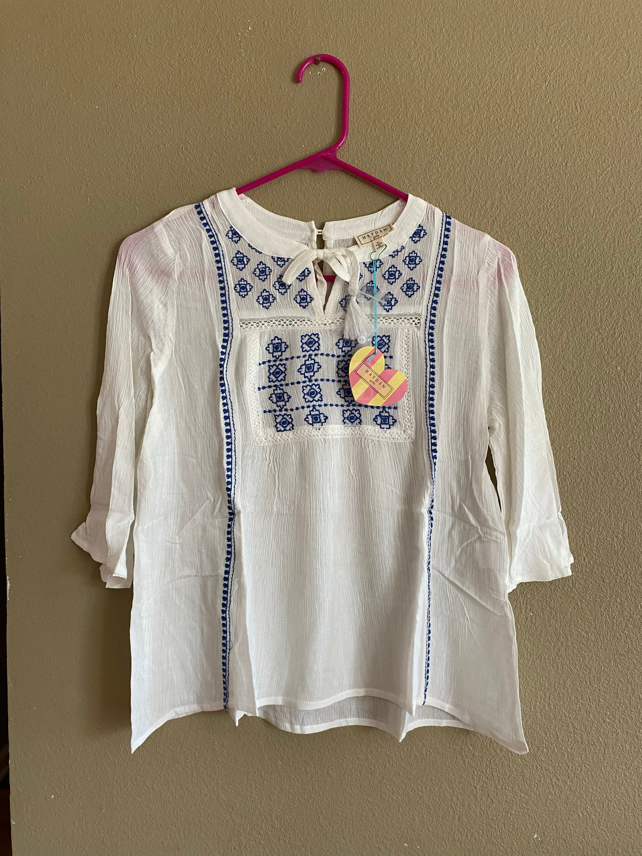 Hayden Girls Embroidered Boho Top