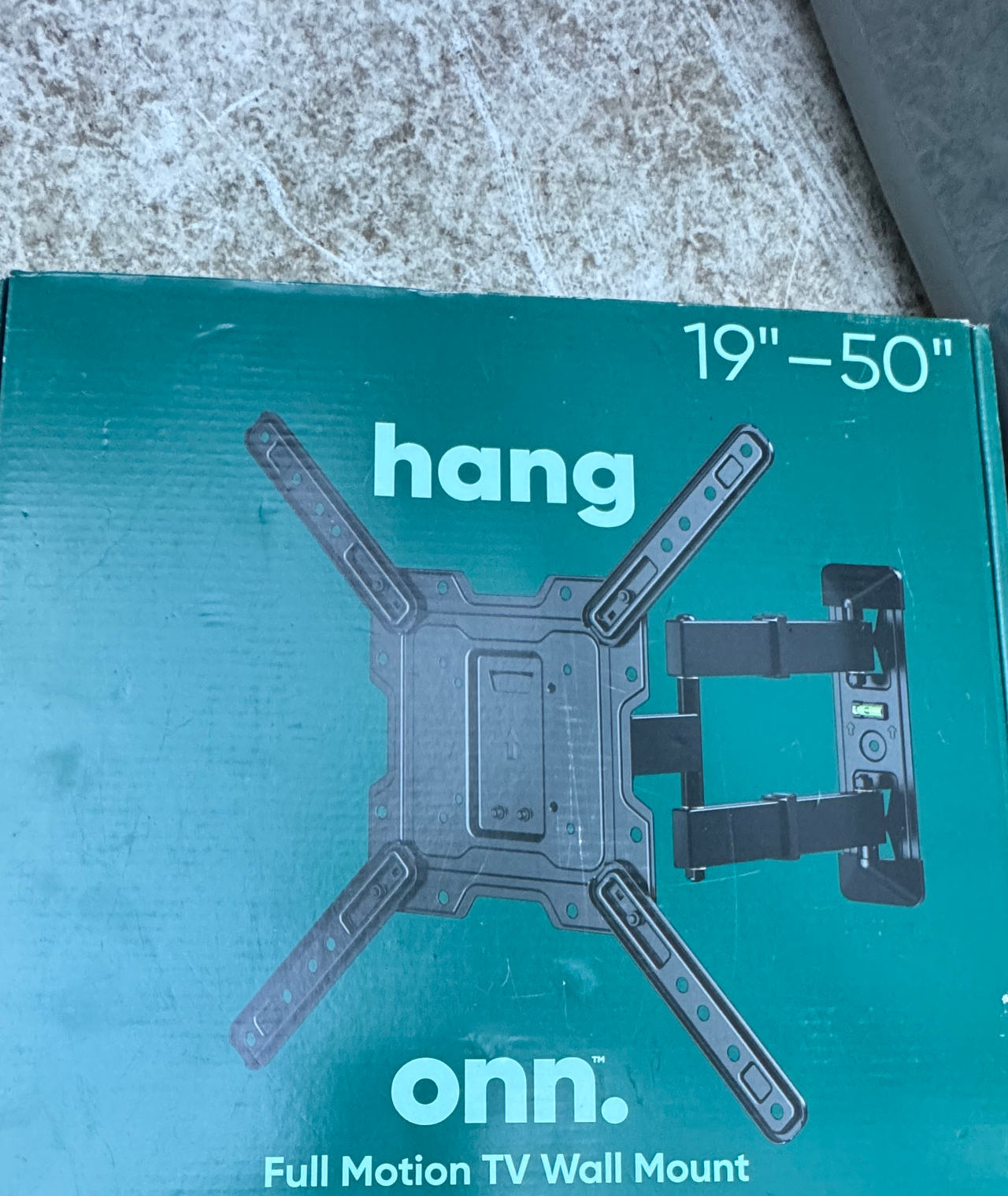 onn. Full Motion TV Wall Mount for 19" to 50" TVs