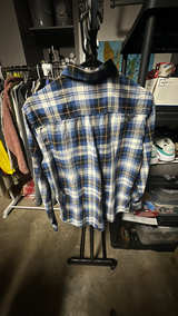 Eddie Bauer Blue Plaid Flannel Shirt - Image 3