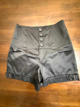 Twenty One High Waisted Satin Button Fly Shorts Medium - Image 1