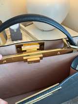 Fendi Peekaboo Leather Handbag Navy - Image 2