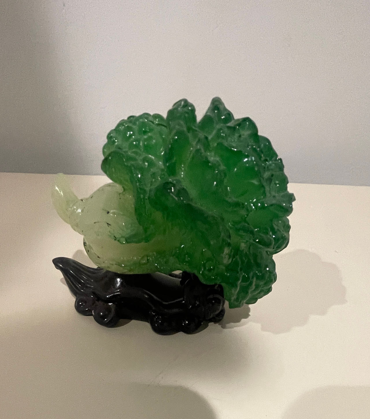 Feng Shui Green Resin Chinese Cabbage Statue