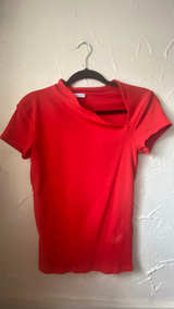 Zara Red Short Sleeve Top - Image 3