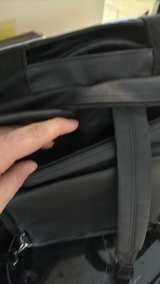 Black Nylon Laptop Backpack with Buckle Straps - Image 5