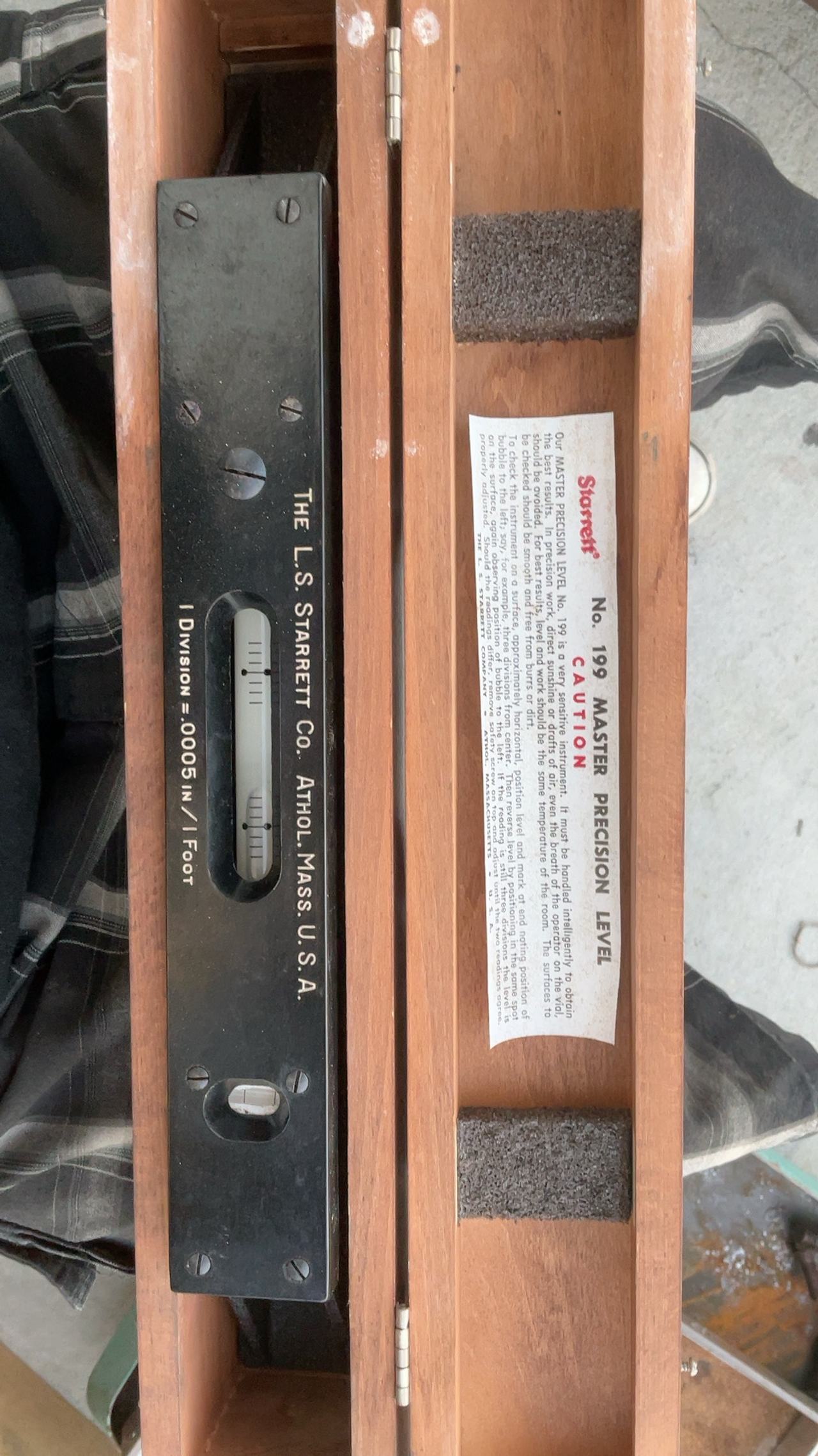 Starrett Master Precision Level No. 199 15-inch