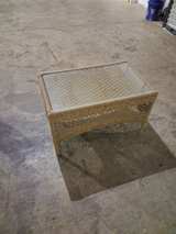 Wicker Glass Top Coffee Table - Image 1