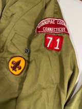 Vintage Boy Scouts Uniform Shirt & Pants Set Quinnipiac Council Connecticut Patc - Image 2