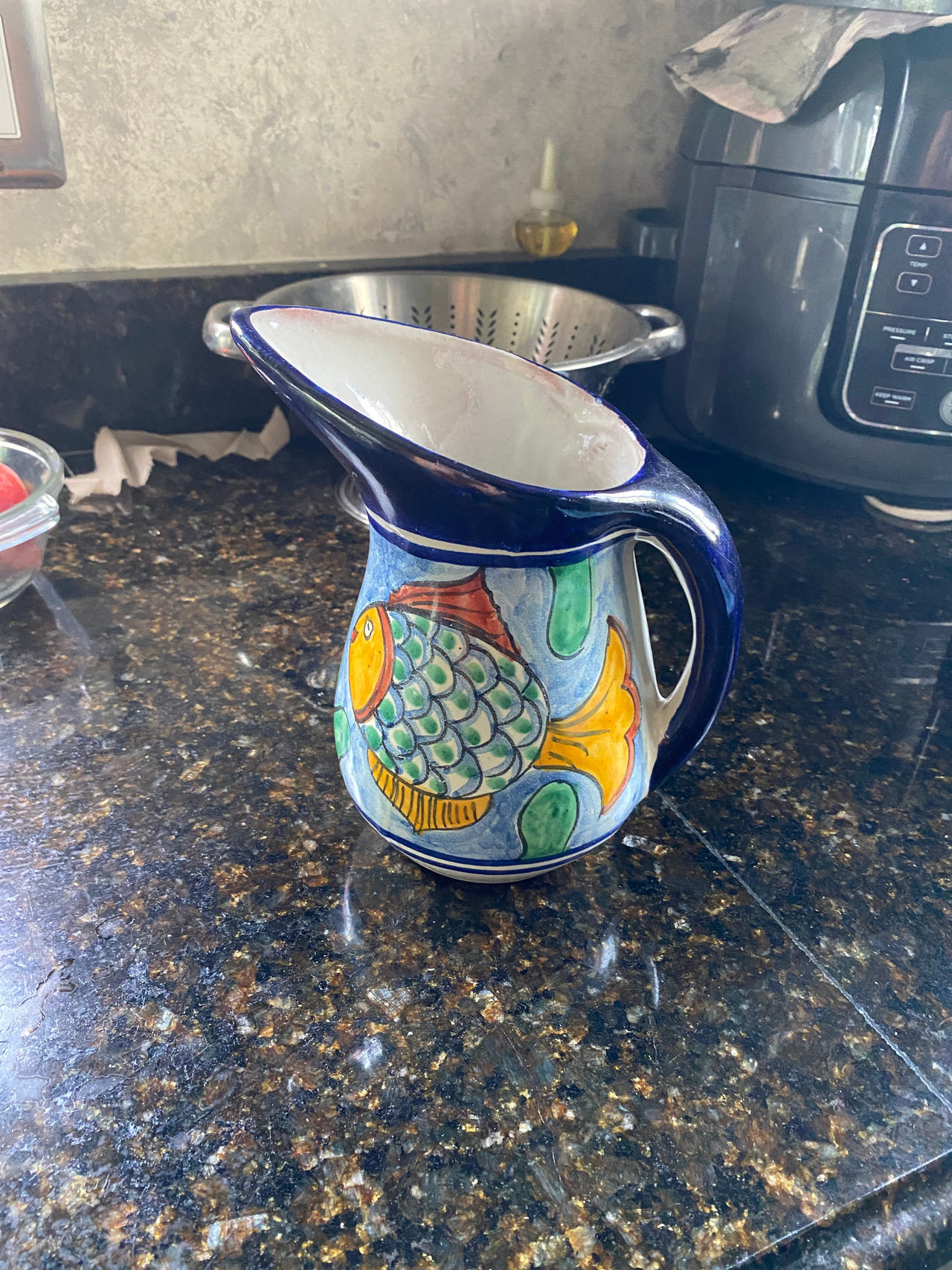Hand-Painted Ceramic Pitcher