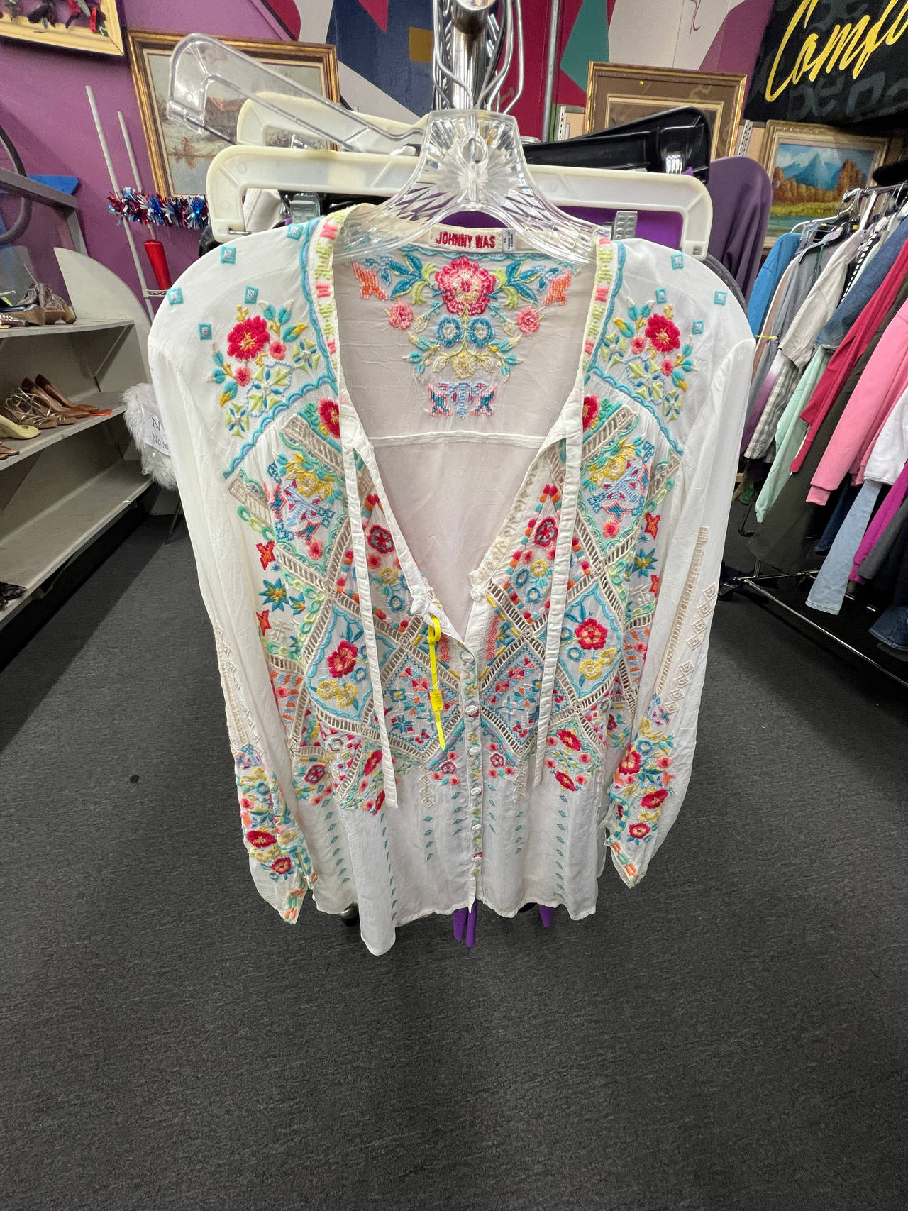 Johnny Was Embroidered Blouse