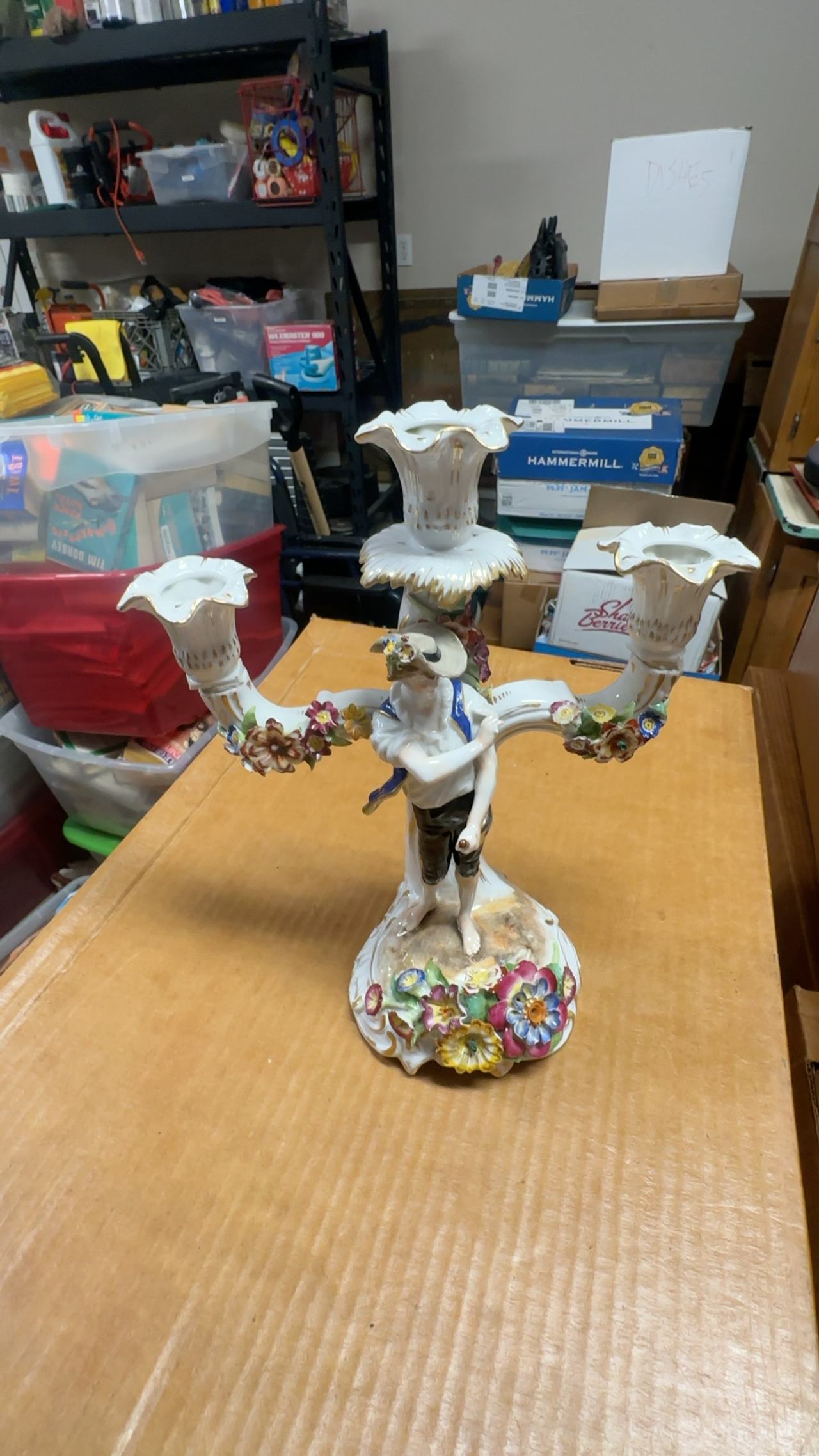 Schierholz Antique German Porcelain Candelabra