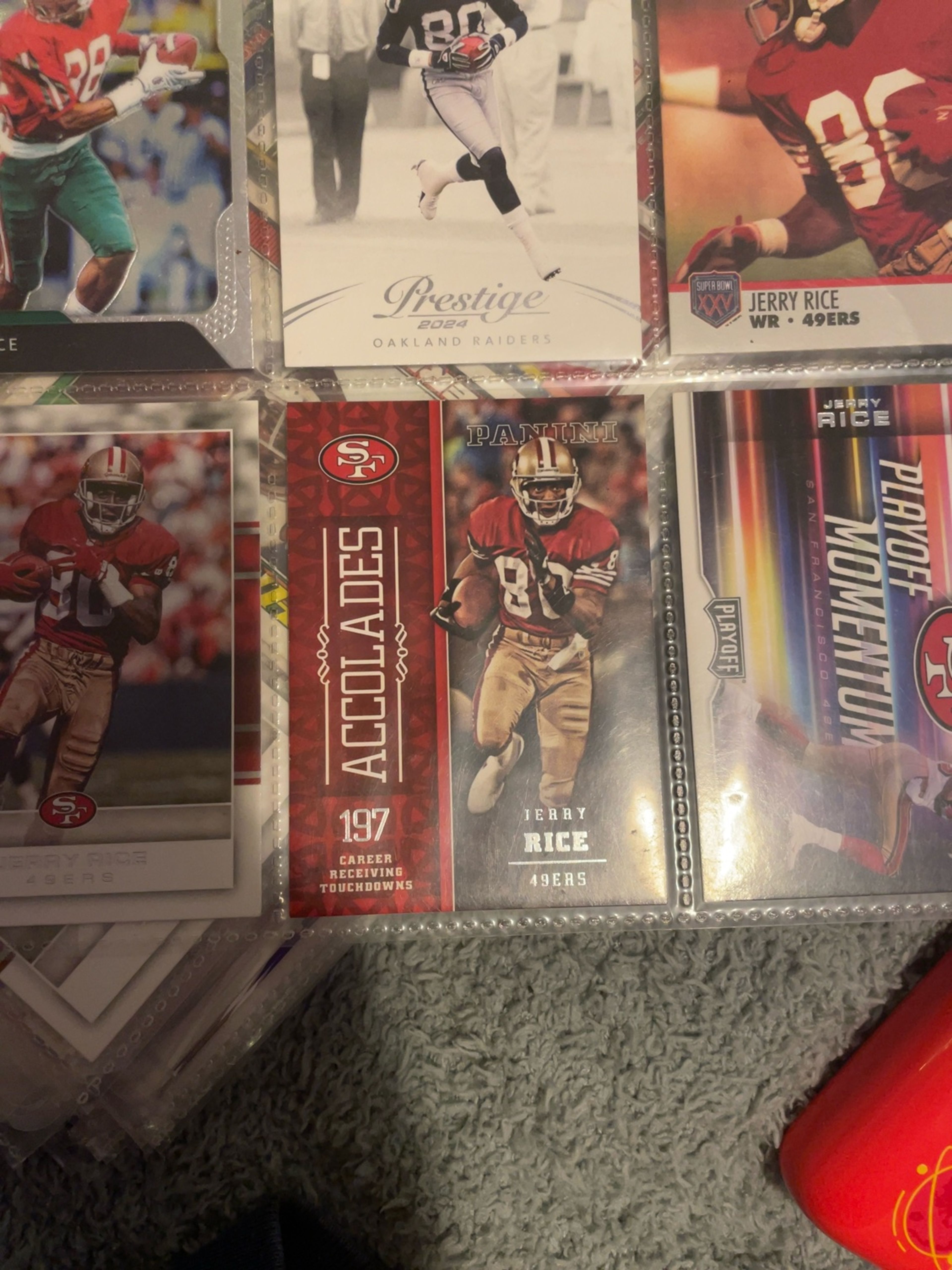 Panini 2016 Football Accolades Jerry Rice 49ers Insert Card
