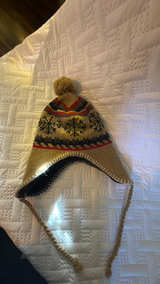 Knit Snowflake Chullo Hat with Ear Flaps - Image 4