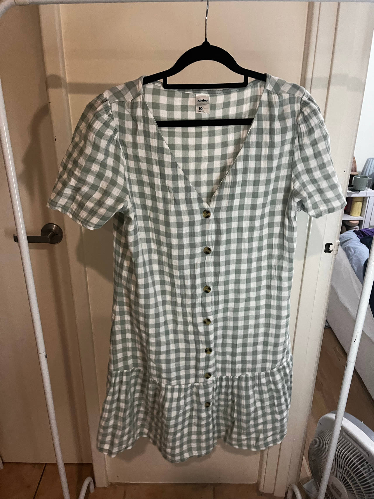 Anko Gingham Button Front Dress
