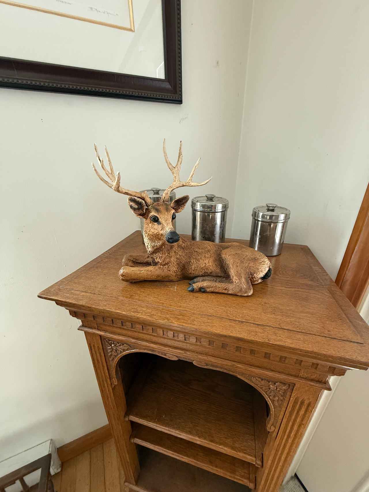 Reclining Buck Deer Statue
