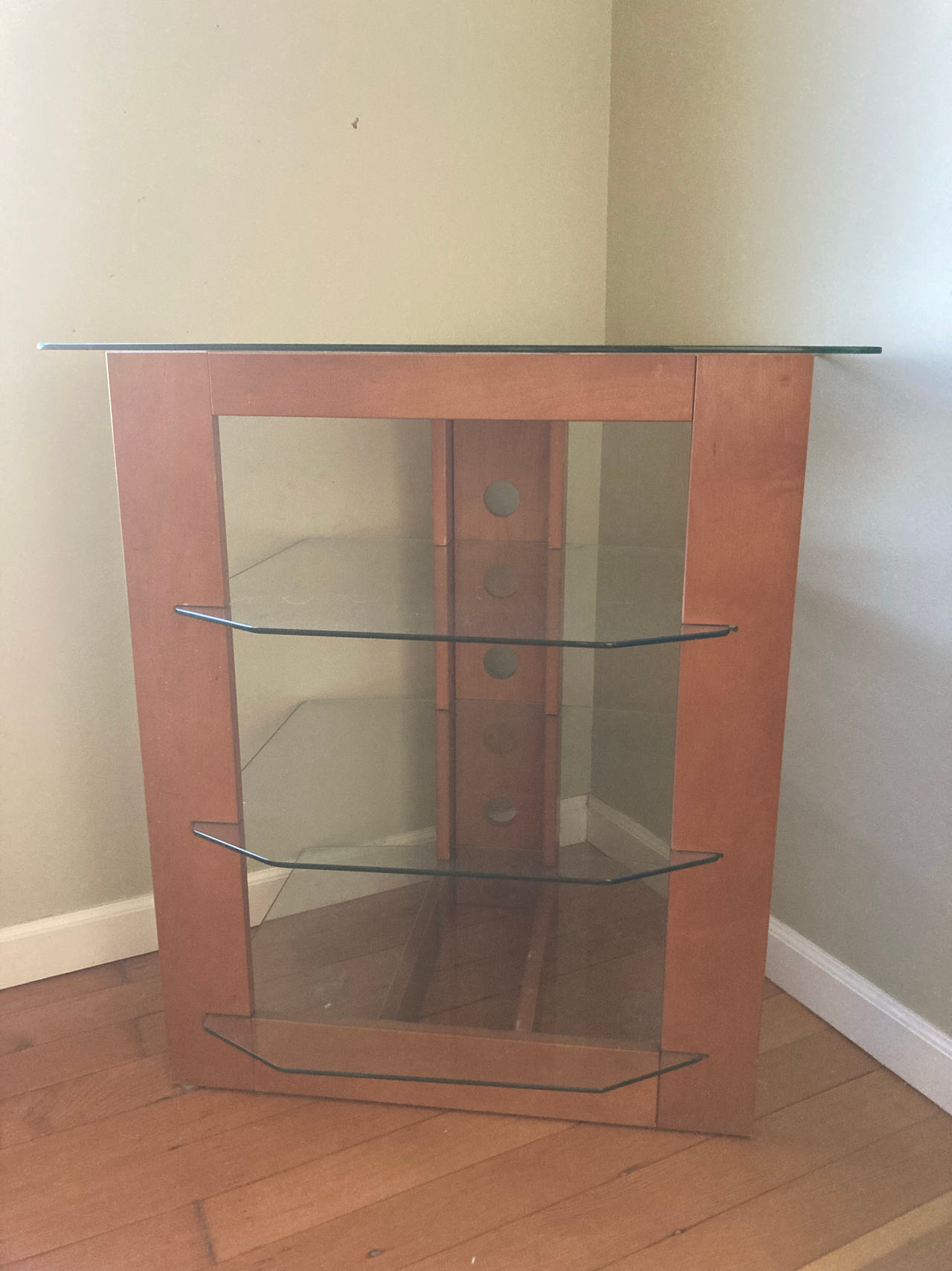 Glass and Wood TV Stand