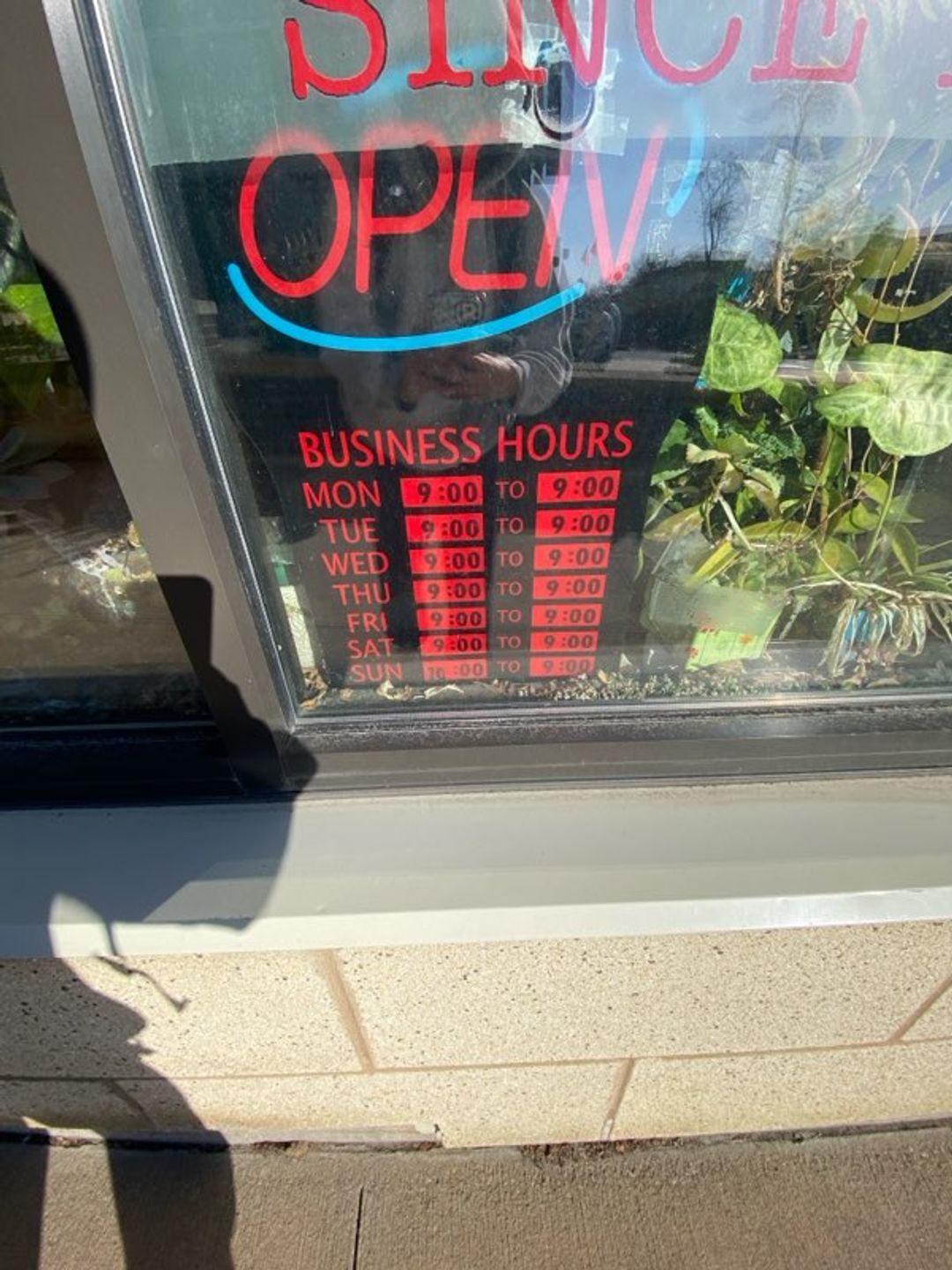 Business Hours Sign