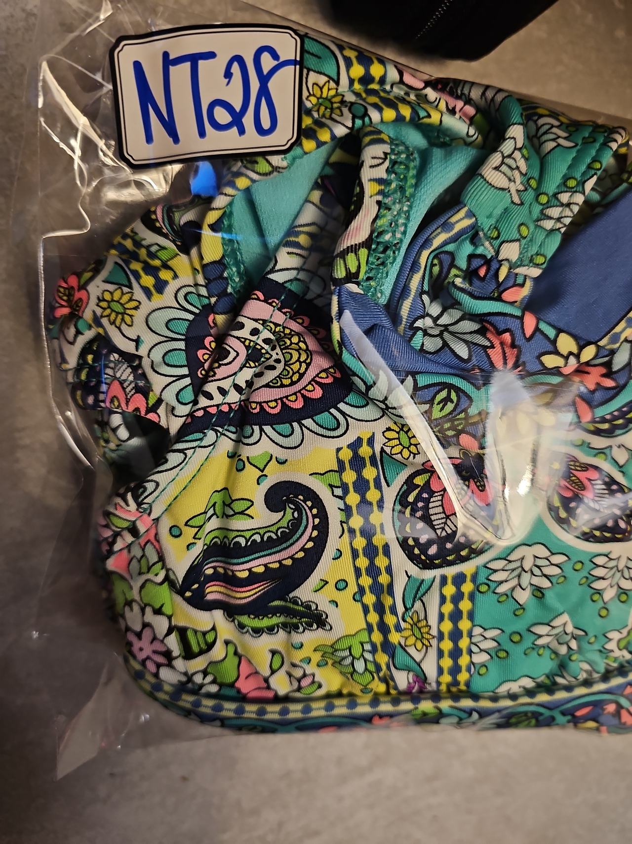 Cremieux Paisley Halter Full Coverage One-Piece Swimsuit Sz S  #NT28