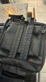 Black Nylon Laptop Backpack with Buckle Straps - Image 3