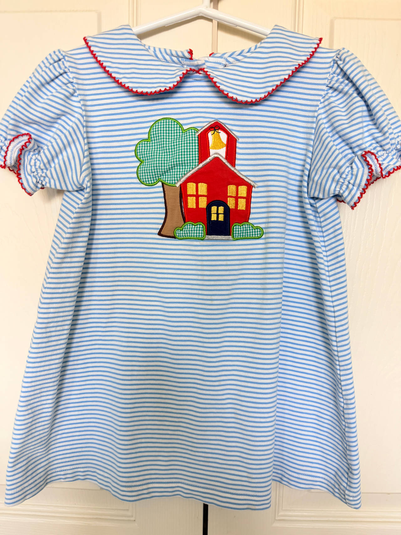 Banana Split Kids Schoolhouse Applique Dress size 4T