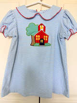 Banana Split Kids Schoolhouse Applique Dress size 4T - Image 1