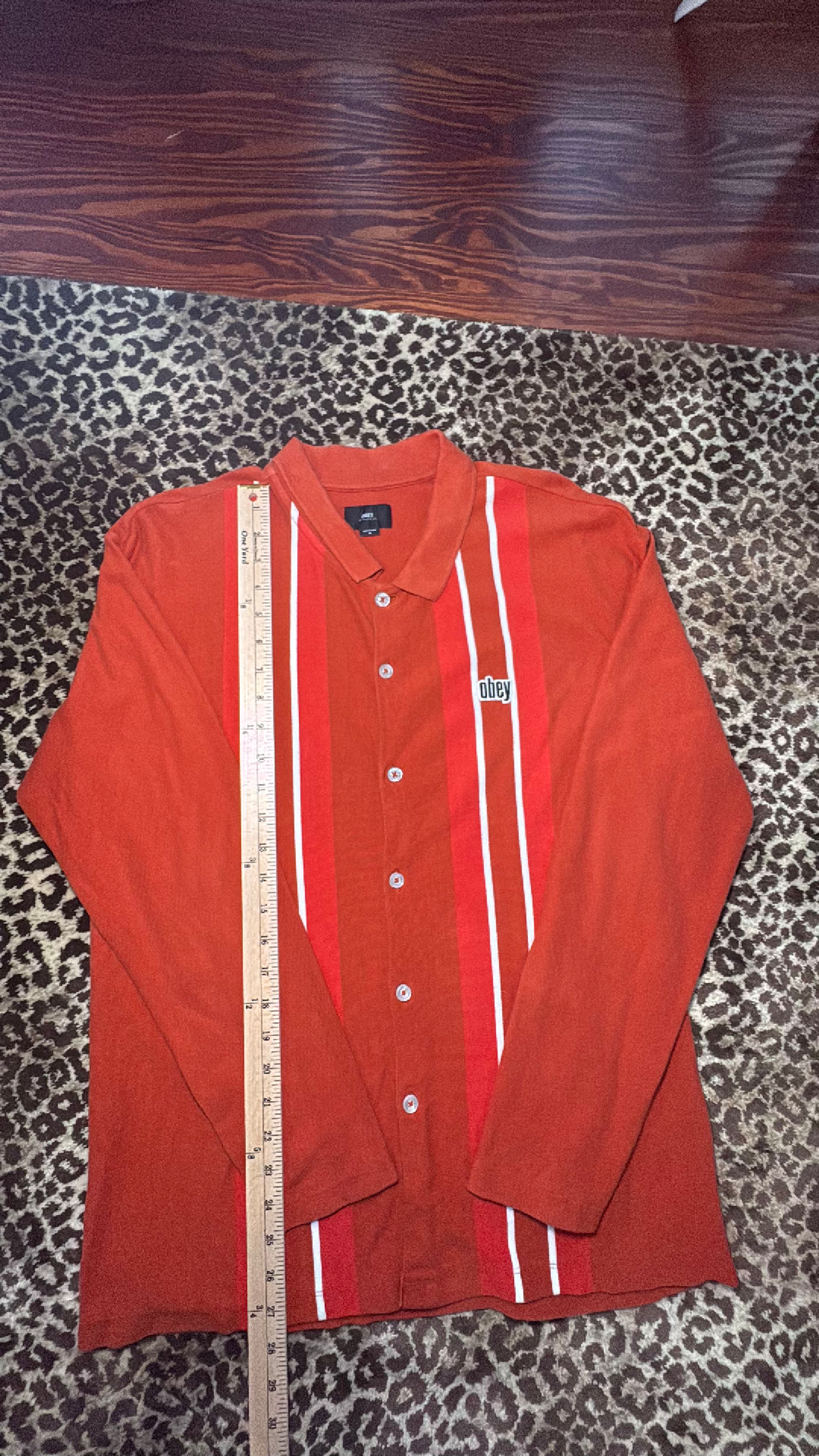 Obey Dexter Long Sleeve Polo Shirt - Image 2