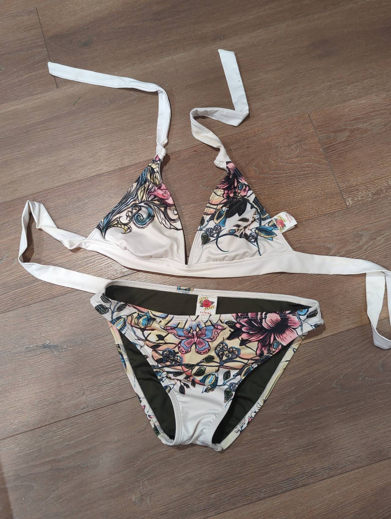 Lucky Brand Tattoo Print Bikini Set