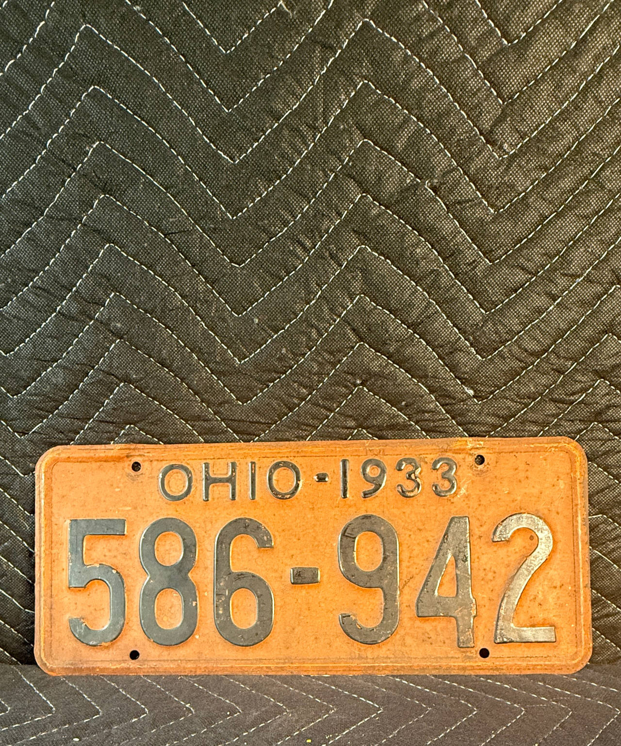 1933 Ohio License Plate