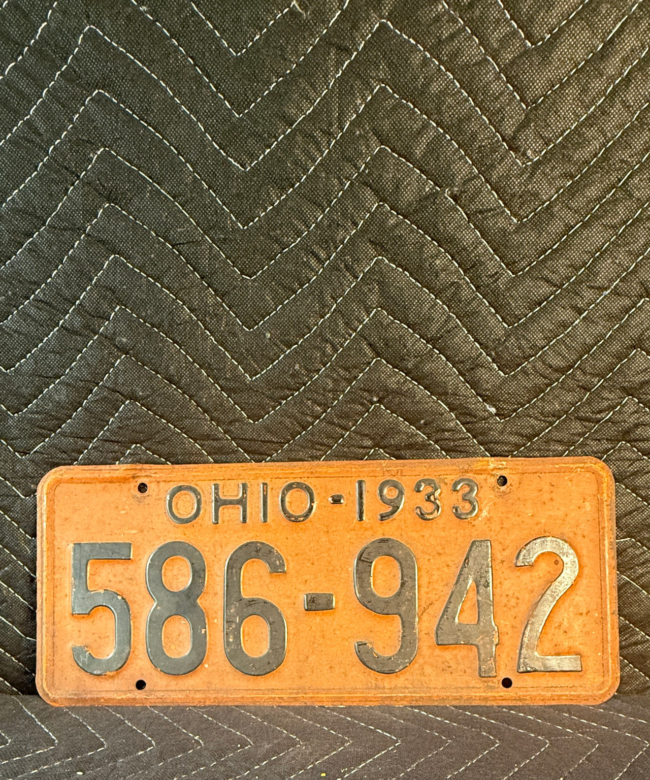 1933 Ohio License Plate