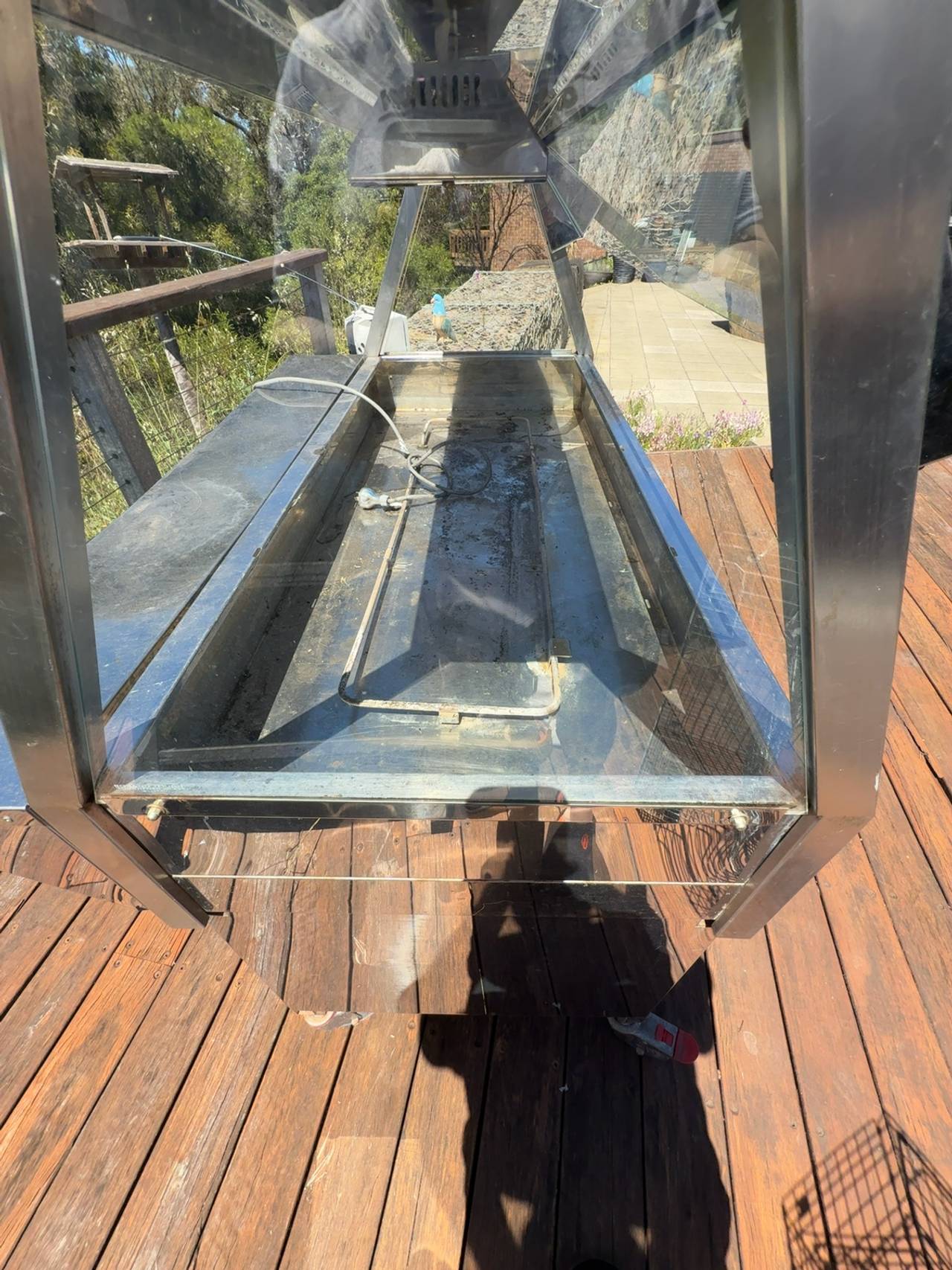 120cm Stainless Steel Charcoal BBQ Spit Rotisserie