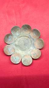 1940’s Vintage Mexican Coin Dish Aztec Calendar Ash Tray Keys or Spare Change - Image 8